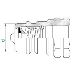 Szybkozłącza ISO-A przekrój