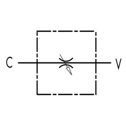 Zawór dławiący VRFB 90 schemat
